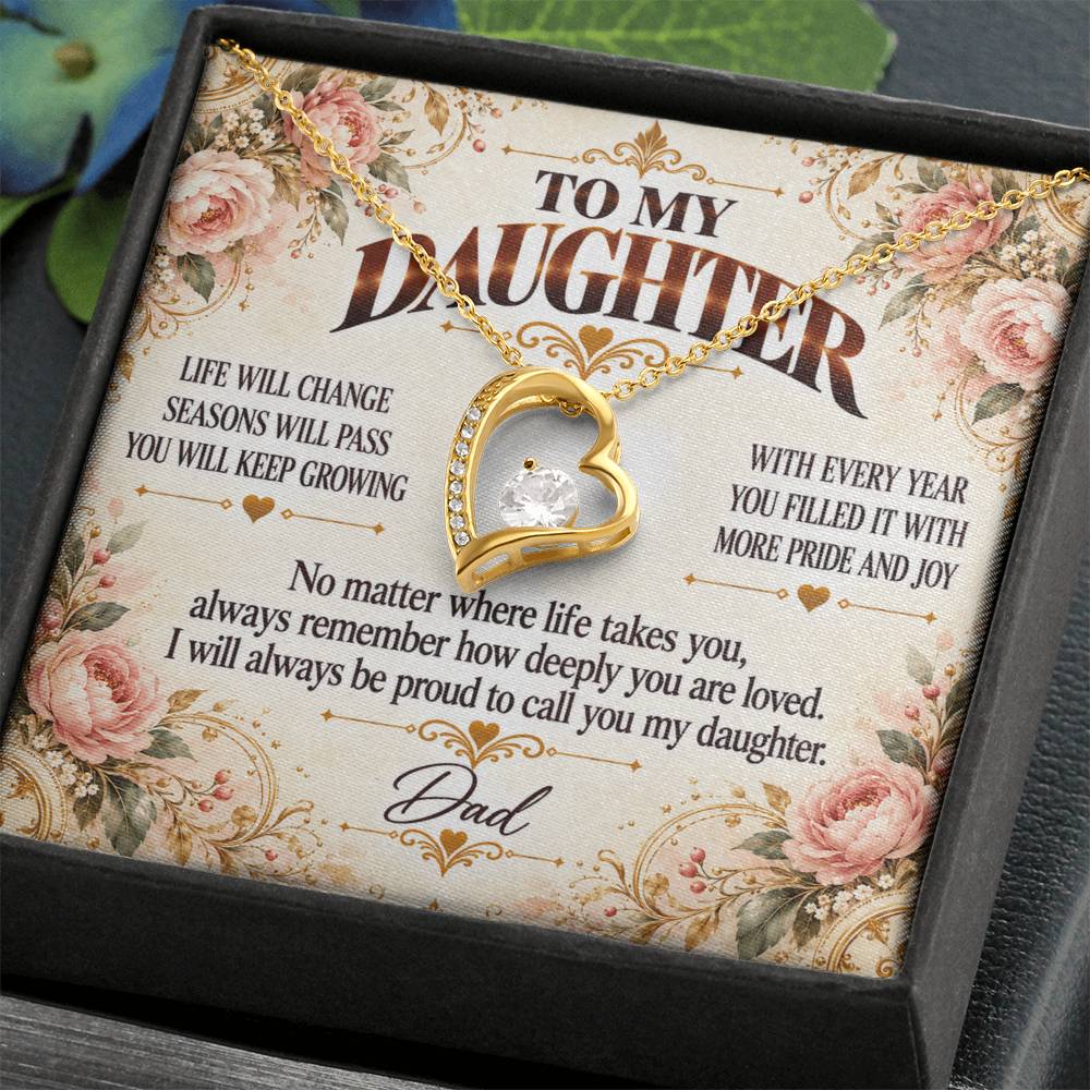 C436 - Every Step You Take Into Your Future Carries A Lifetime Of My Love Behind You - Forever Love Necklace