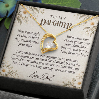 C569 - The Rainy Day We Laughed And A Memory That Time Cannot Take Away - Forever Love Necklace