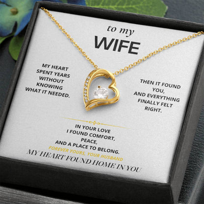 S20 - My Heart Found Home – Forever Love Necklace From Husband