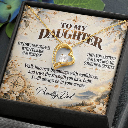 C335 - Never Measure Your Worth By The World Because To Your Dad You Have Always Been Priceless - Forever Love Necklace