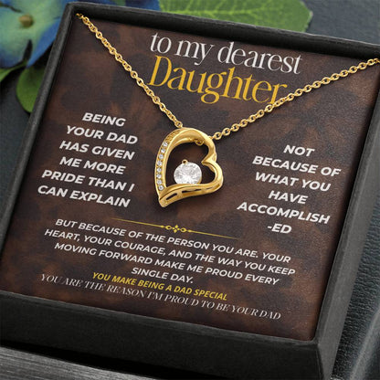 S256 - You Are The Reason I’m Proud To Be A Dad – Forever Love Necklace From Dad