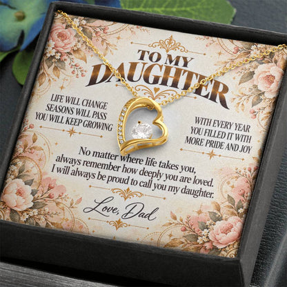 C411 - Life May Change Around You But My Love For You Will Always Remain Constant - Forever Love Necklace