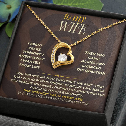 S165 - You Are The Answer I Never Knew I Needed – Forever Love Necklace From Husband