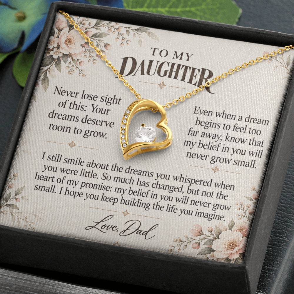 C514 - The Girl With Big Dreams And A Memory That Time Cannot Take Away - Forever Love Necklace