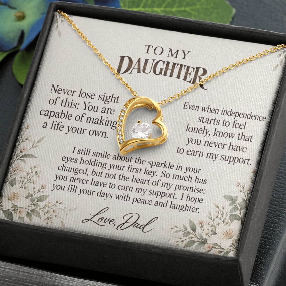 C549 - The First Apartment Key And A Memory That Time Cannot Take Away - Forever Love Necklace