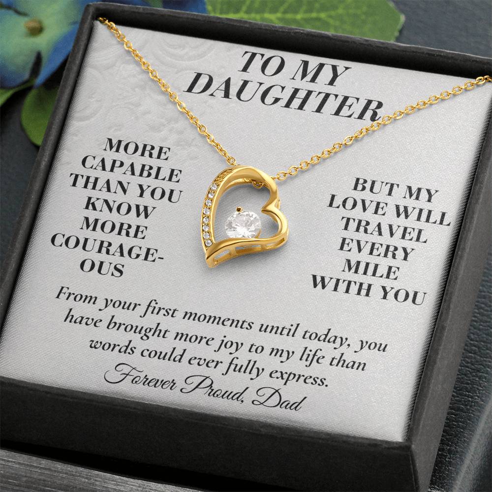 C167 - You Are More Capable More Courageous And More Loved Than You Could Ever Imagine - Forever Love Necklace