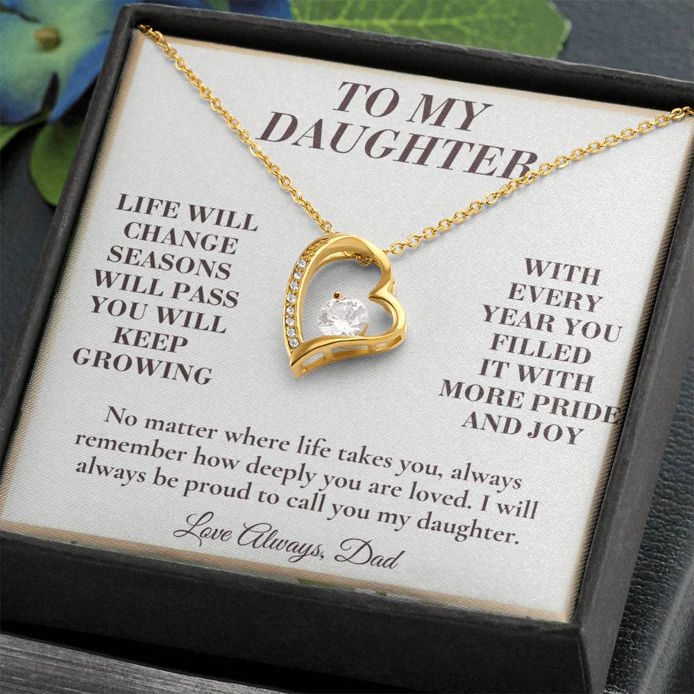 C136 - Every Step You Take Into Your Future Carries A Lifetime Of My Love Behind You - Forever Love Necklace