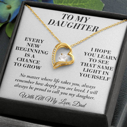 C141 - My Arms May Not Always Reach You But My Love Will Never Stop Holding You - Forever Love Necklace