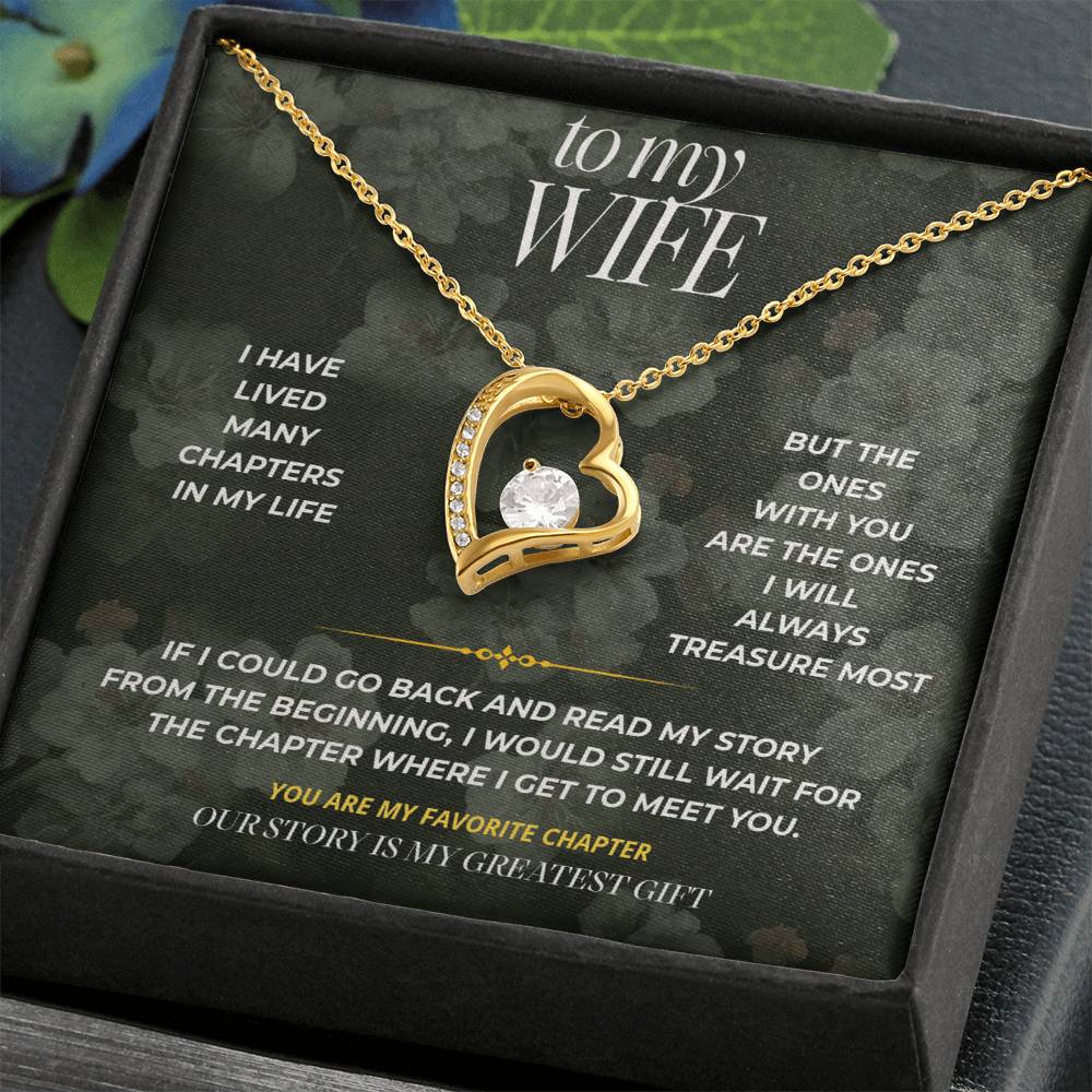 S87 - The Best Part Of My Story Is You – Forever Love Necklace From Husband