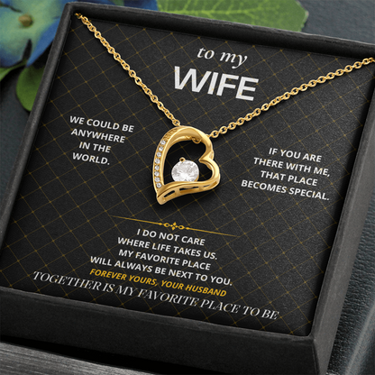 S32 - Together Is My Favorite Place – Forever Love Necklace From Husband
