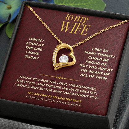S118 - You Gave Me A Life I’m Proud Of – Forever Love Necklace From Husband