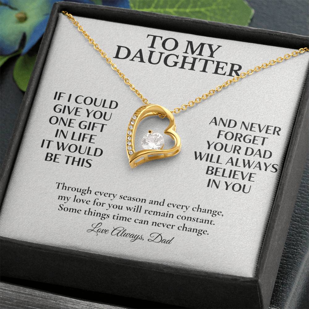 C128 - Dad’s Love Is A Promise That Time Distance And Change Can Never Break - Forever Love Necklace