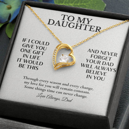 C128 - Dad’s Love Is A Promise That Time Distance And Change Can Never Break - Forever Love Necklace