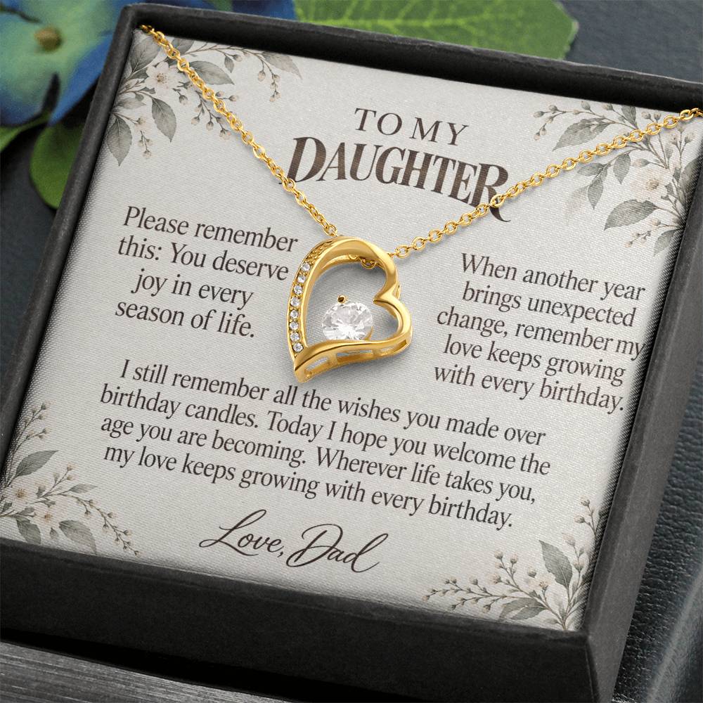 C551 - Every Birthday Candle And Quiet Words For Your Hardest Days - Forever Love Necklace