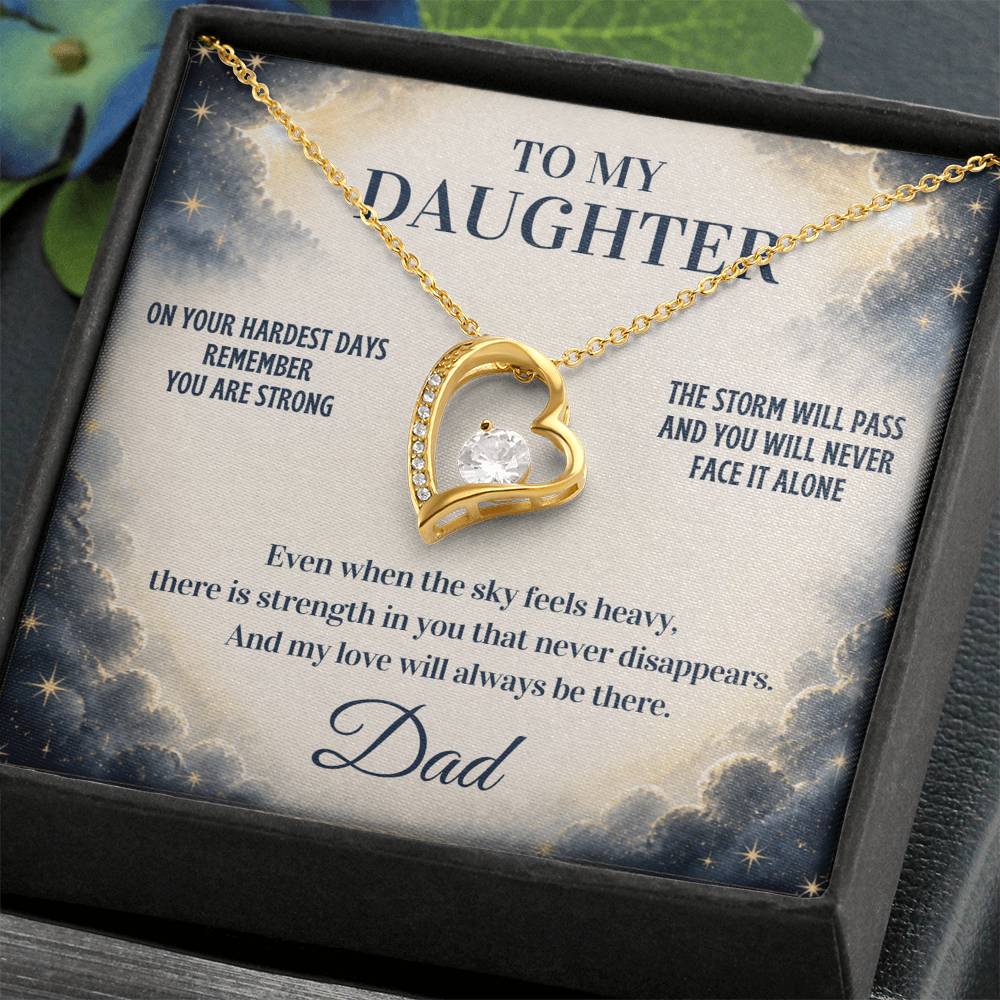 C13 - Even On Your Hardest Days Remember You Are Stronger Than You Think And Never Alone - Forever Love Necklace