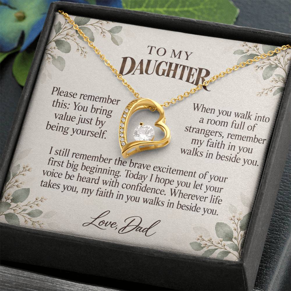 C536 - The First Day Of A New Job And Quiet Words For Your Hardest Days - Forever Love Necklace