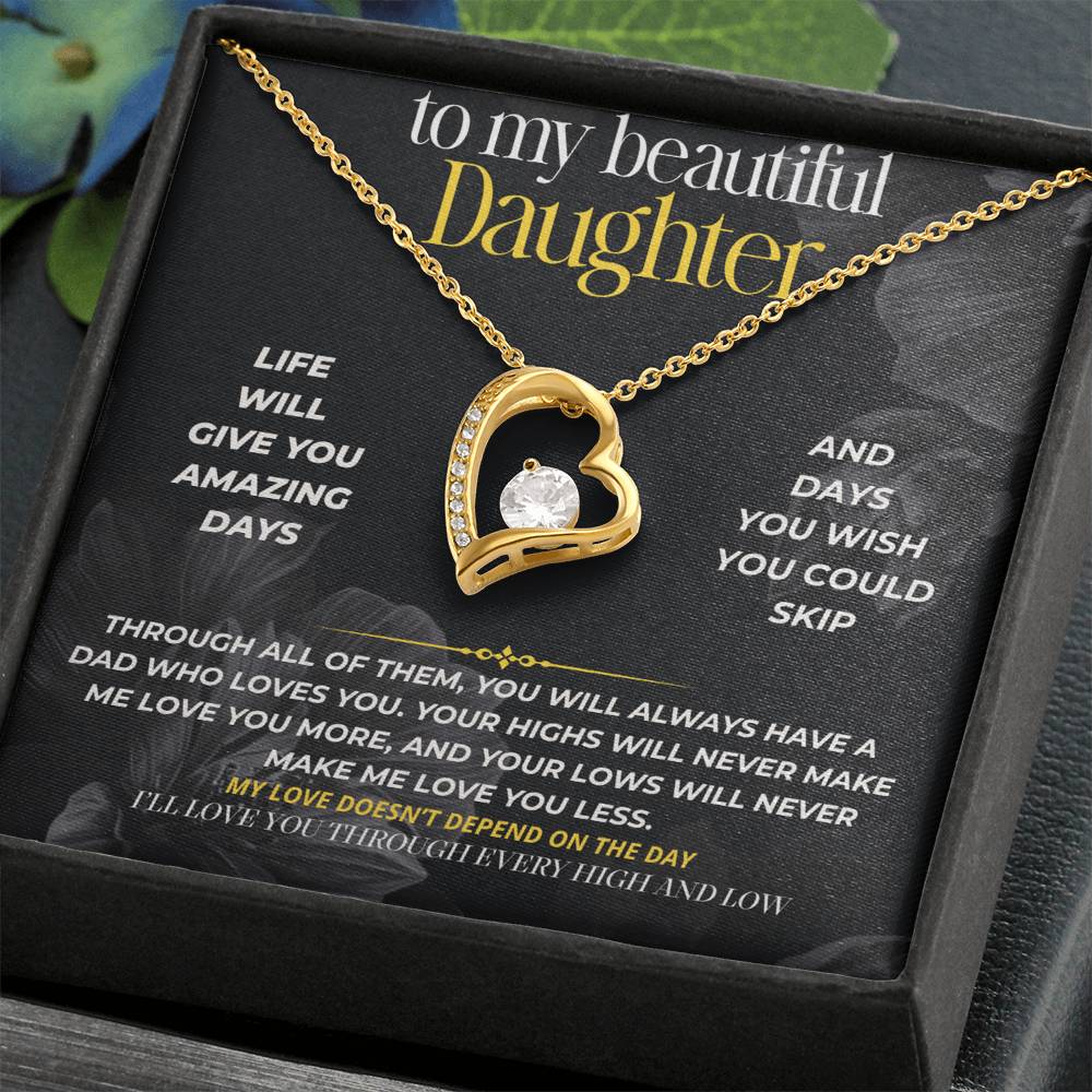 S292 - I’ll Love You Through Every High And Low – Forever Love Necklace From Dad