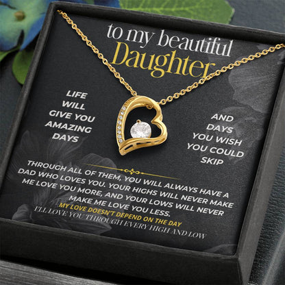 S292 - I’ll Love You Through Every High And Low – Forever Love Necklace From Dad