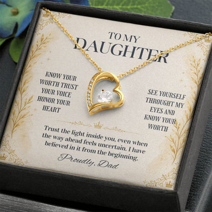 C110 - My Greatest Wish Is That You Always Know Your Worth And Never Settle For Less - Forever Love Necklace
