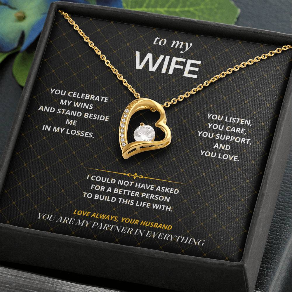 S55 - My Partner In Everything – Forever Love Necklace From Husband