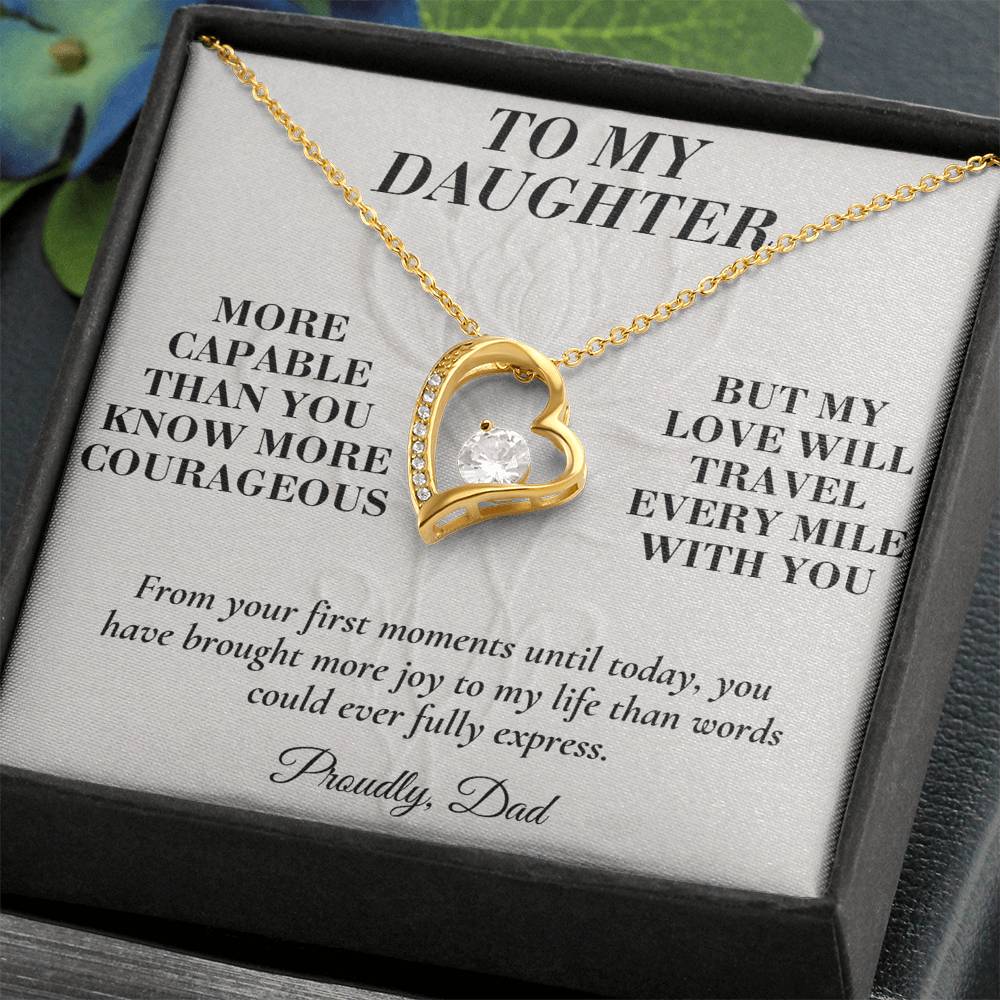 C142 - You Have A Heart Worth Protecting A Voice Worth Using And Dreams Worth Chasing - Forever Love Necklace