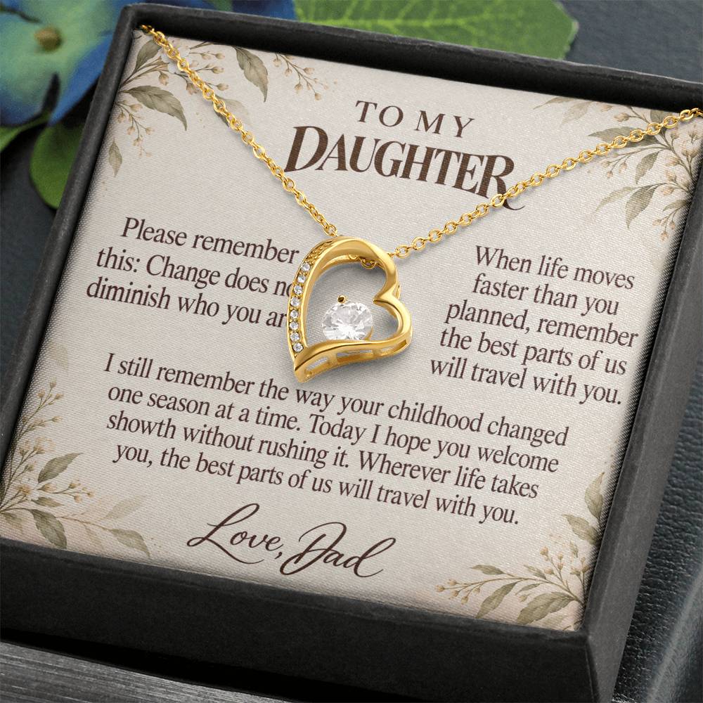 C681 - The Seasons Of Growing Up And Quiet Words For Your Hardest Days - Forever Love Necklace