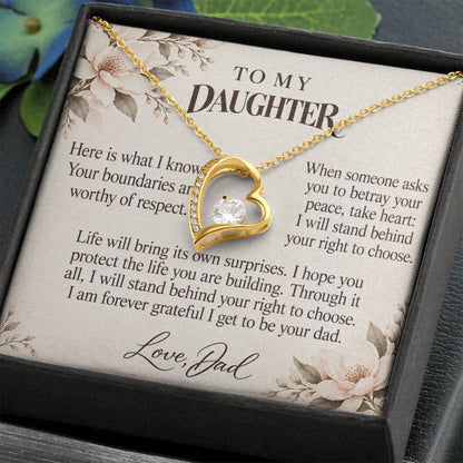 C665 - Permission To Say No And The Words I Hope You Always Remember - Forever Love Necklace