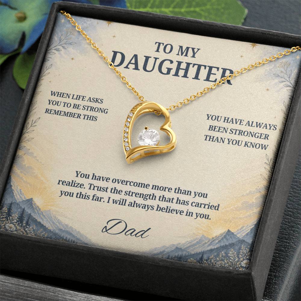 C46 - When Life Asks You To Be Strong Remember You Have Always Been Stronger Than You Know - Forever Love Necklace