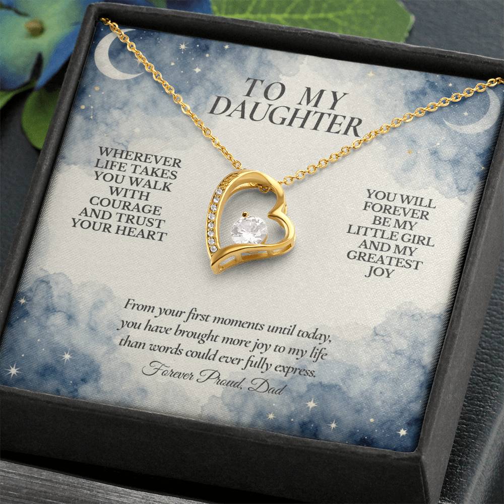 C127 - No Matter How Much You Grow There Will Always Be A Little Girl I Love Beyond Words - Forever Love Necklace