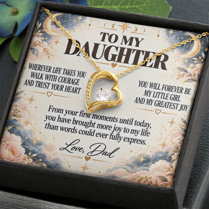 C227 - No Matter How Much You Grow There Will Always Be A Little Girl I Love Beyond Words - Forever Love Necklace