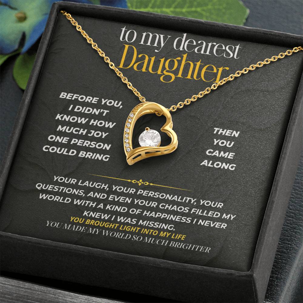 S239 - You Made My World Brighter – Forever Love Necklace From Dad