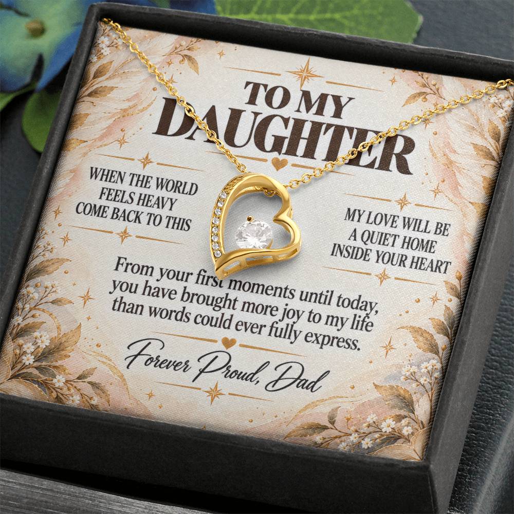 C247 - May You Never Outgrow The Truth That You Are Deeply Loved Completely Valued And Forever My Daughter - Forever Love Necklace