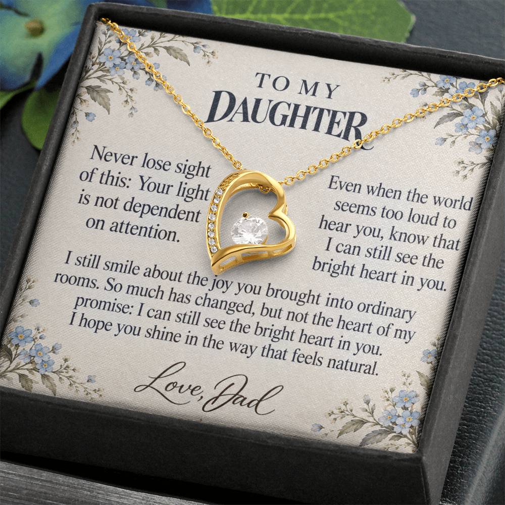 C669 - The Light Inside You And A Memory That Time Cannot Take Away - Forever Love Necklace