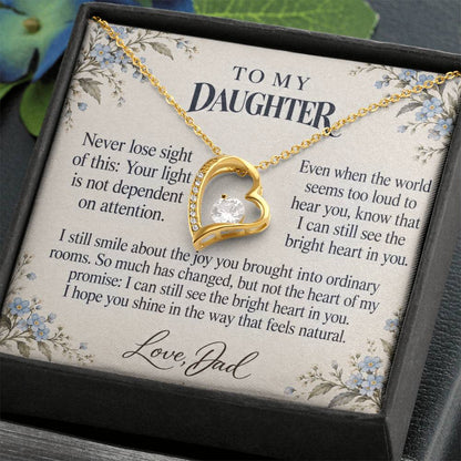 C669 - The Light Inside You And A Memory That Time Cannot Take Away - Forever Love Necklace