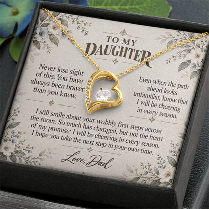 C509 - The First Steps We Cheered And A Memory That Time Cannot Take Away - Forever Love Necklace