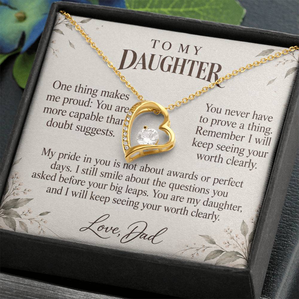 C632 - When You Doubt Yourself And A Promise To Carry Into New Chapters - Forever Love Necklace