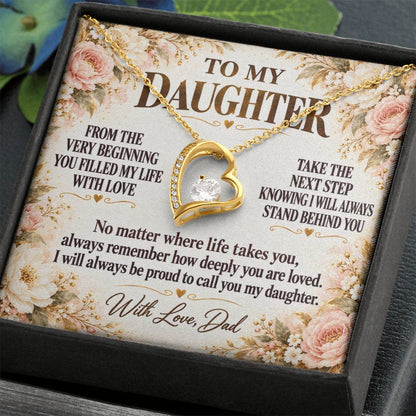 C281 - Let Your Heart Be Brave Your Dreams Be Big And Your Love For Yourself Be Strong - Forever Love Necklace