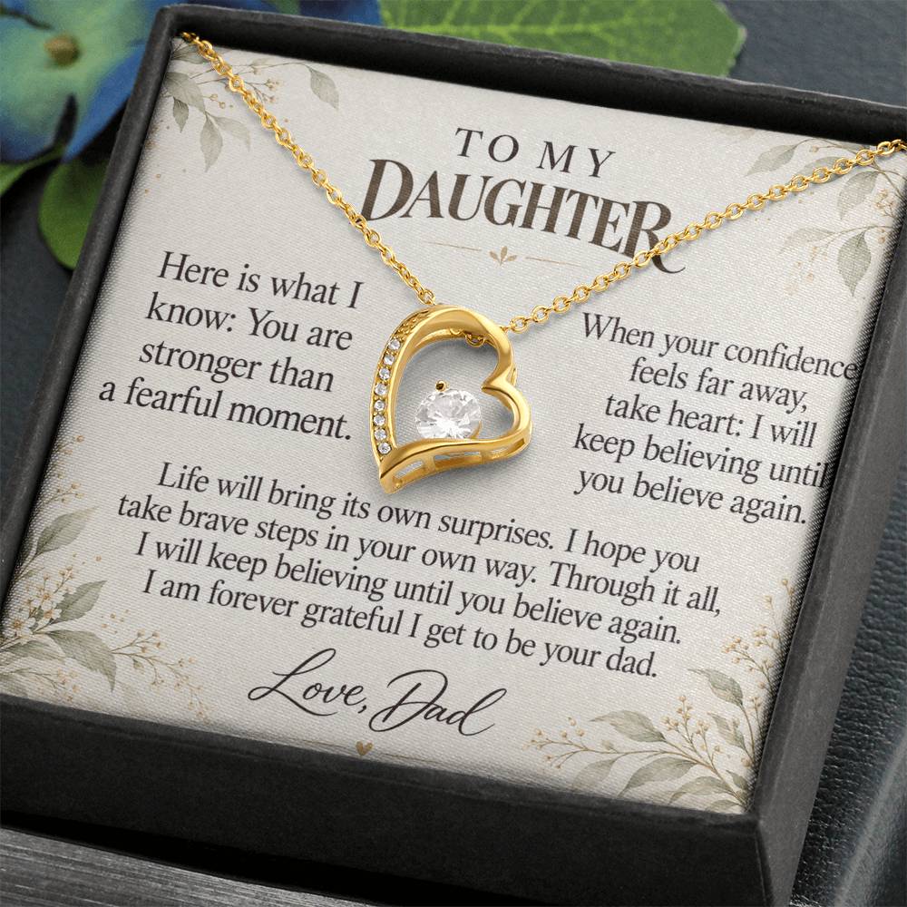 C605 - The Brave Heart You Carry And The Words I Hope You Always Remember - Forever Love Necklace