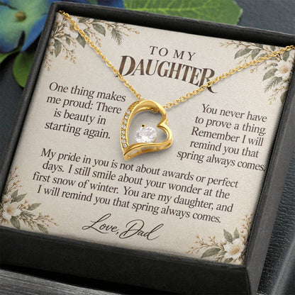 C563 - The First Snowfall And A Father Proud Of Who You Are - Forever Love Necklace