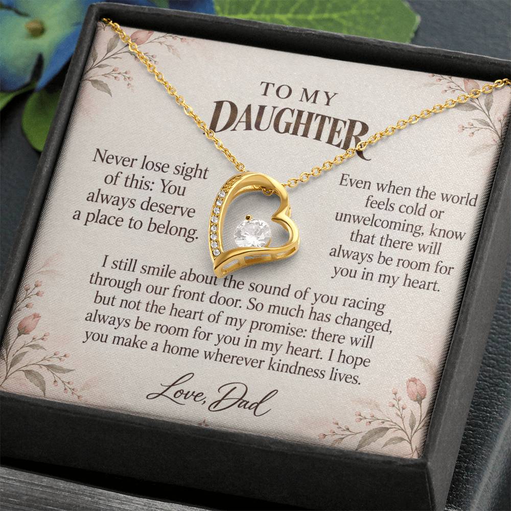 C529 - The Front Door Is Always Open And A Memory That Time Cannot Take Away - Forever Love Necklace