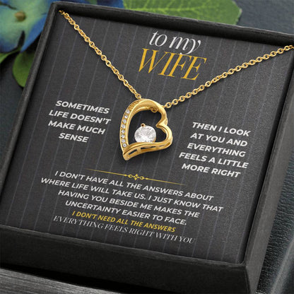 S183 - You’re The One Who Makes Everything Feel Right – Forever Love Necklace From Husband