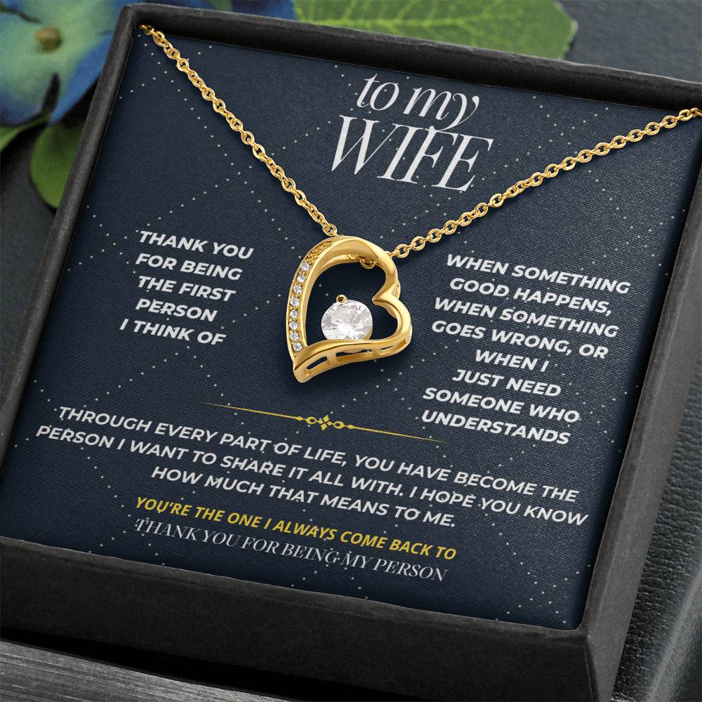S104 - Thank You For Being My Person – Forever Love Necklace From Husband