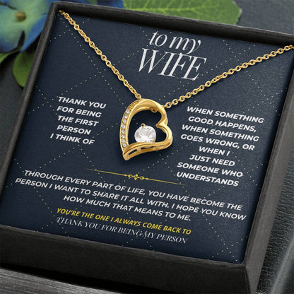 S104 - Thank You For Being My Person – Forever Love Necklace From Husband