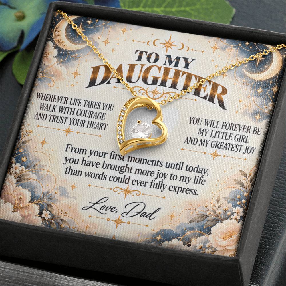 C427 - No Matter How Much You Grow There Will Always Be A Little Girl I Love Beyond Words - Forever Love Necklace