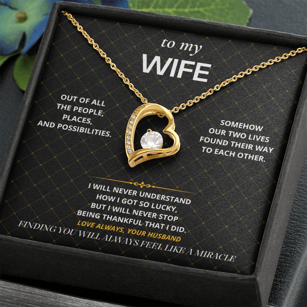S73 - You Are My Miracle – Forever Love Necklace From Husband