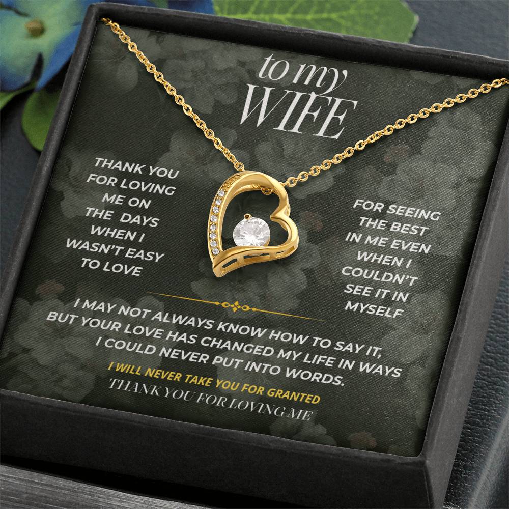 S81 - Thank You For Loving Me – Forever Love Necklace From Husband