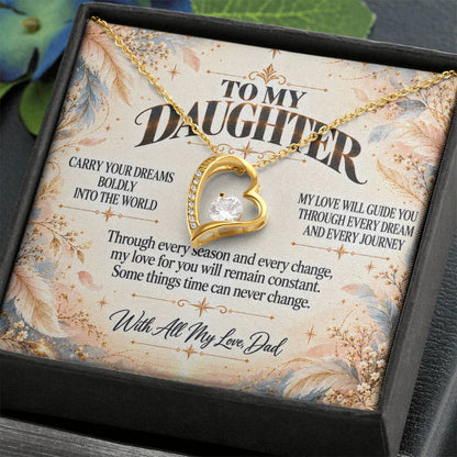 C493 - Wherever Tomorrow Leads You Remember You Have Already Made Your Dad Incredibly Proud - Forever Love Necklace