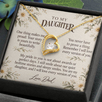 C518 - The Bedtime Stories We Shared And A Father Proud Of Who You Are - Forever Love Necklace