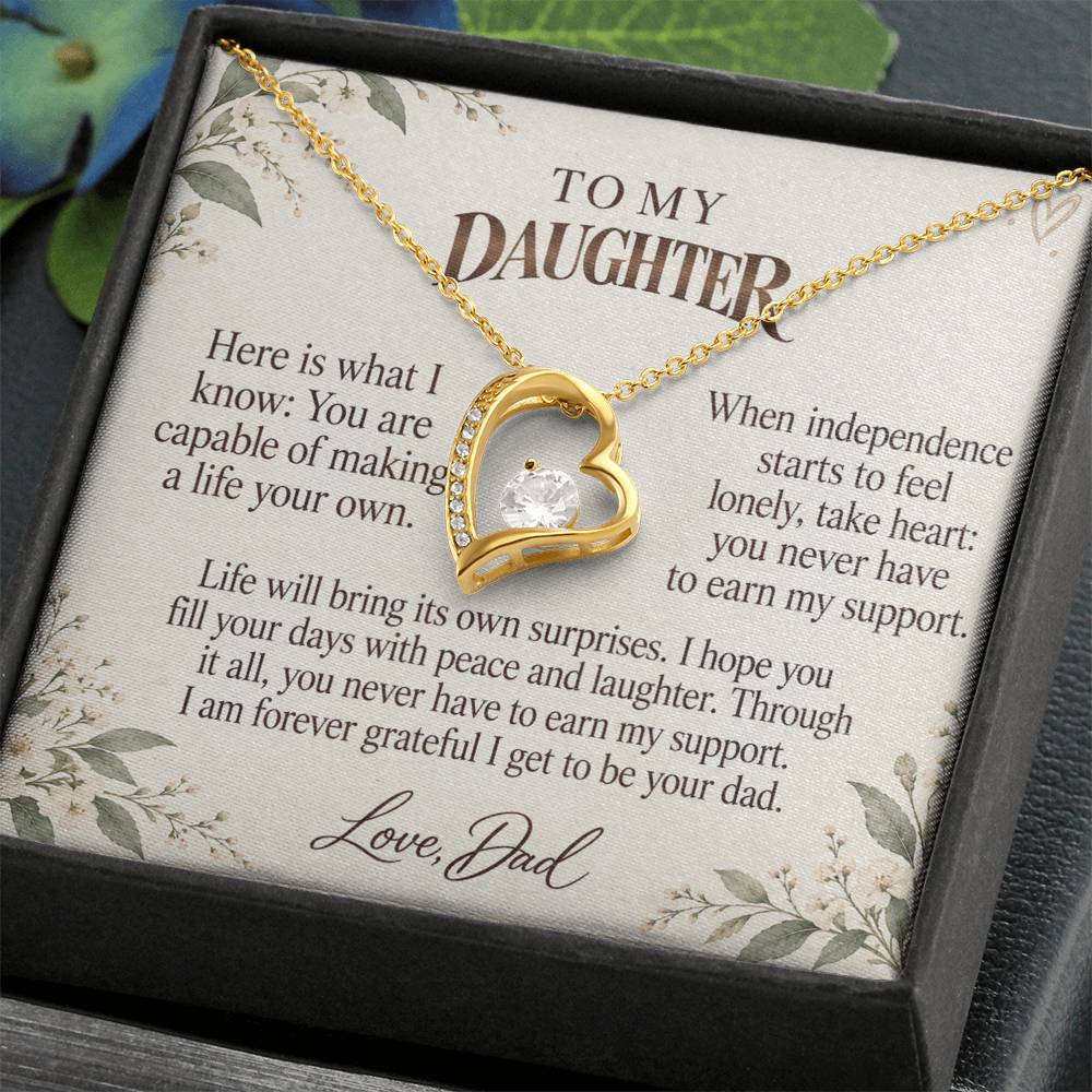 C550 - The First Apartment Key And The Words I Hope You Always Remember - Forever Love Necklace