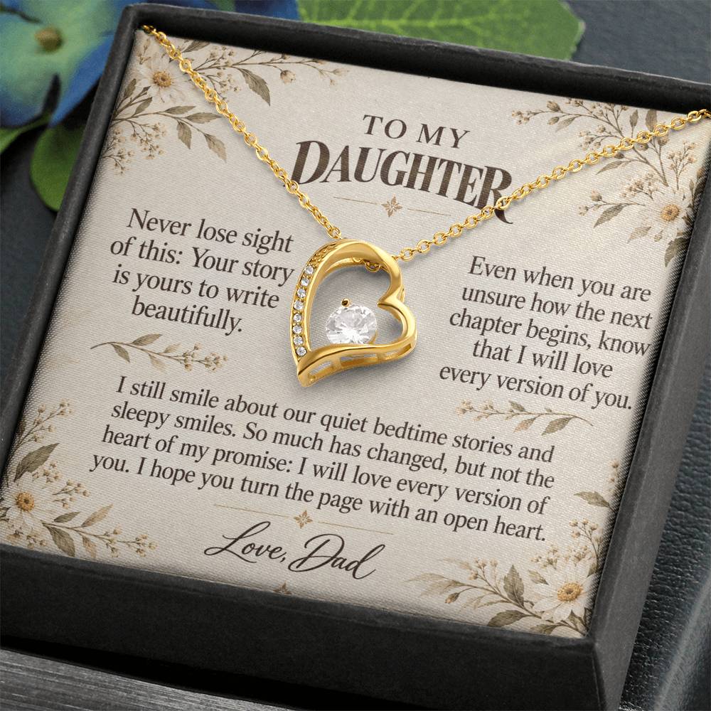 C519 - The Bedtime Stories We Shared And A Memory That Time Cannot Take Away - Forever Love Necklace